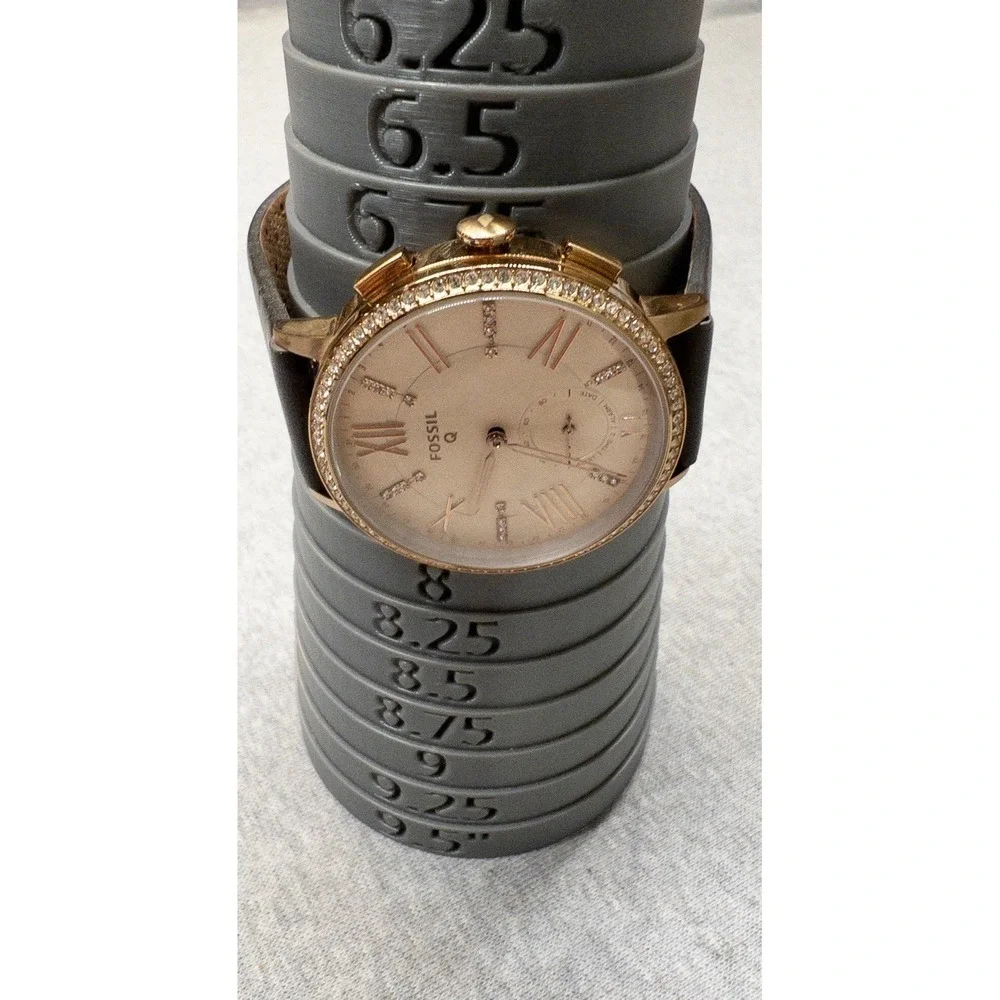 Fossil Q Gazer 41mm Rose Gold Case Hybrid Smart Watch New Coin Battery‎ FTW1116